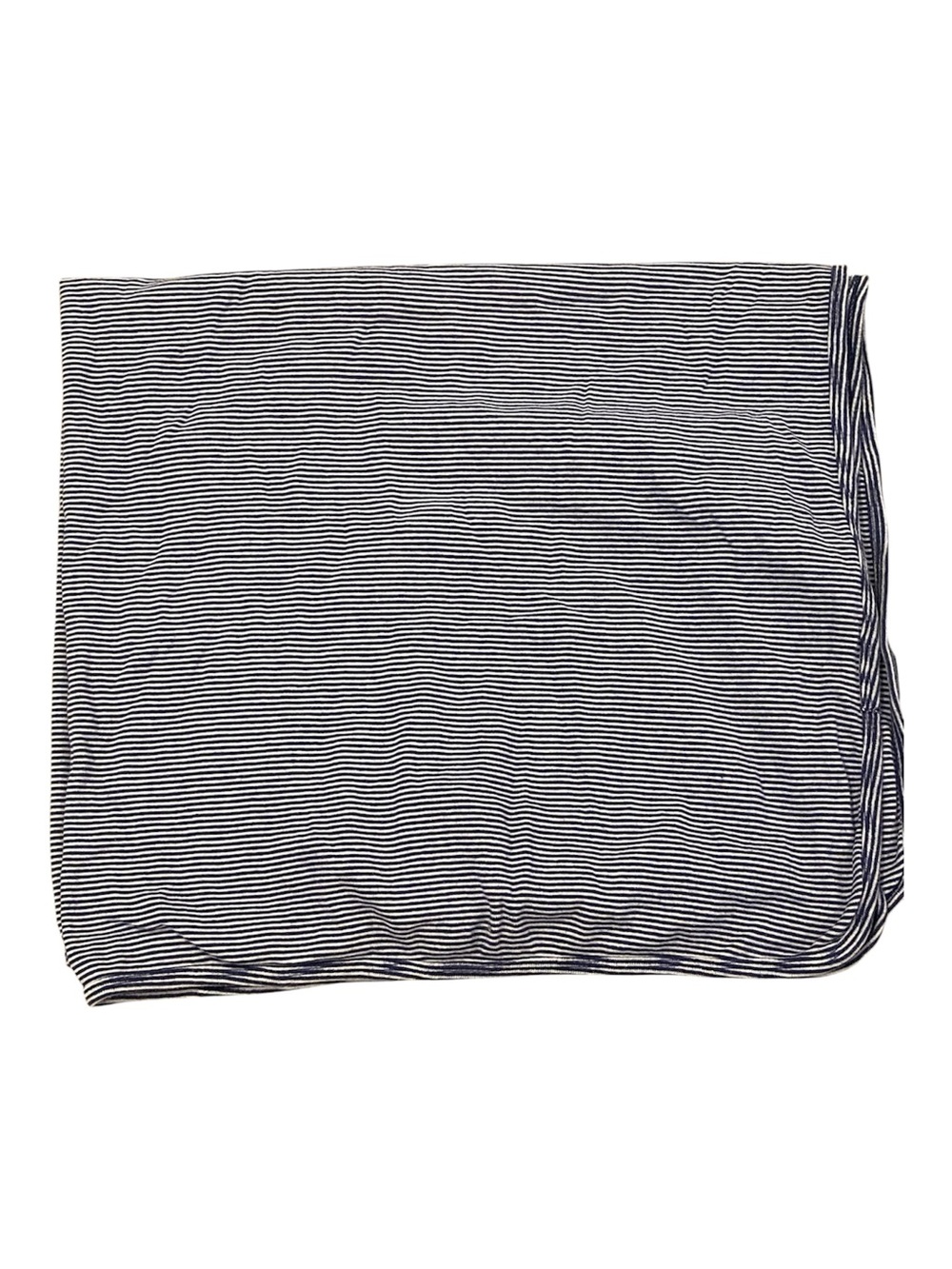 Carters Blue White Stripes Baby Blanket Thin Jersey Knit Stretch Cotton Boy